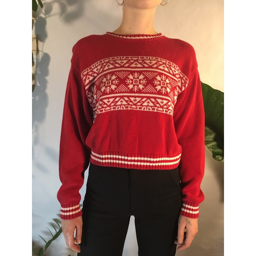 Vintage Cropped Sweater Size Medium